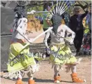  ?? NATIONAL PARK SERVICE ?? Apache Crown dancers entertain at La Fiesta de Tumacacori.