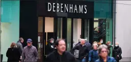  ?? Ref: 49-0920Q ?? Shoppers out at Debenhams yesterday (Wednesday)