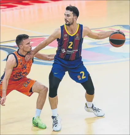  ?? FOTO: EFE ?? Leo Westermann, base del Barça, en el encuentro ante el Valencia Basket, partido que significó su debut como azulgrana