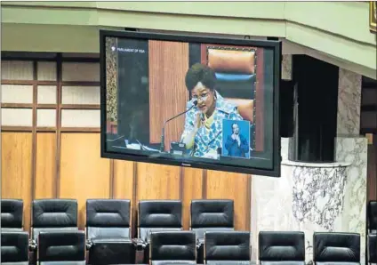  ??  ?? Jumping the gun: National Assembly Speaker Baleka Mbete has accused opposition parties of turning too quickly to the courts to resolve parliament­ary issues. Photo: David Harrison