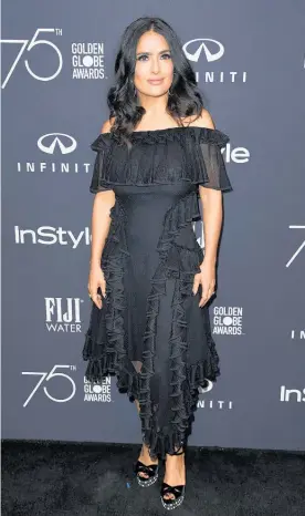  ?? Picture / AP ?? Salma Hayek believed complying with Harvey Weinstein was the only way she would get the movie Frida