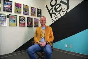  ?? The Sentinel-Record/Lance Brownfield ?? ■ Brad Burleson is the new director of developmen­t at Low Key Arts, with plans to raise $25,000 this month.