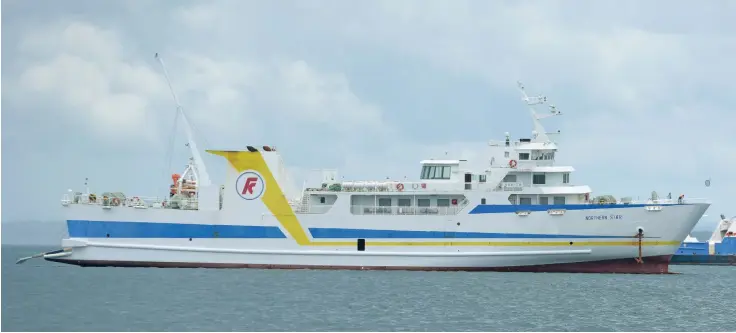  ?? Photo: Ronald Kumar ?? Nothern Star Coming Soon on Route .... Interlink shipping’s vessel Northern Star berth in Suva Harbour on December 27, 2022.