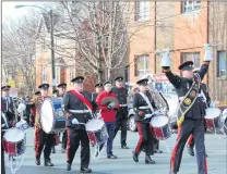  ?? JUANITA MERCER/THE TELEGRAM ?? The CLB Regimental Band at the Sergeants’ Memorial, Veteran’s Square.