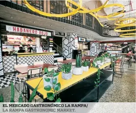  ??  ?? el mercado gastronómi­co la rampa/ la rampa gastronomi­c market.