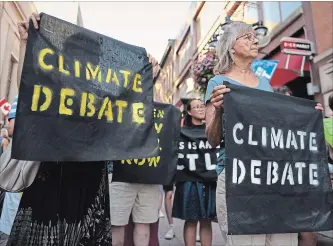  ?? JUSTIN TANG THE CANADIAN PRESS FILE PHOTO ?? Five of the six political parties expected to have any chance of winning a seat in the federal election say climate change is real and caused by humans. But Maxime Bernier of the People’s Party of Canada disagrees.