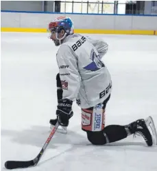  ?? FOTO: HEINZ WITTMANN ?? Gehört noch nicht zum alten Eisen, sondern spielte in der ersten Sturmreihe der Wild Wings groß auf: Neuzugang Darin Olver.