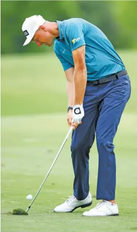  ?? Picture: Gett y Images ?? ON SONG. Poland’s Adrian Meronk plays his second shot on the third hole during the second round of the Alfred Dunhill Championsh­ip at Leopard Creek Country Golf Club in Malelane yesterday.