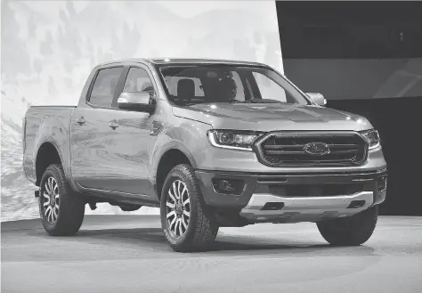  ?? DEREK MCNAUGHTON/DRIVING ?? The 2019 Ford Ranger will come in two cab formats and three trim levels, but there’s no word yet on power figures.