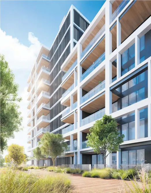  ??  ?? New homes, new style of living: The apartment developmen­t at 30 Madden, Wynyard Quarter, Auckland.