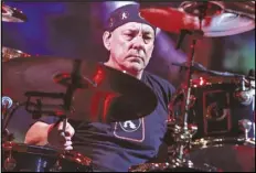  ?? ASSOCIATED PRESS FILES ?? Neil Peart of Rush performing during the final show of the R40 Tour in Los Angeles in 2015. Peart, the renowned drummer and lyricist from the band Rush, died Tuesday at age 67.