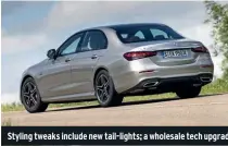  ??  ?? Styling tweaks include new tail-lights; a wholesale tech upgrade includes a multitude of control interfaces