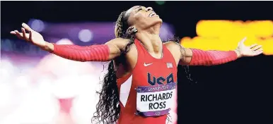  ??  ?? In this file photo, United States’ Sanya Richards-Ross celebrates her win in the women’s 400-metres final.