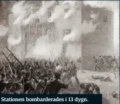  ??  ?? Stationen bombardera­des i 13 dygn.