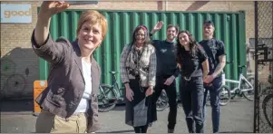  ??  ?? Nicola Sturgeon takes a selfie but, sadly, her party’s manifesto lacks focus or vision