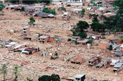  ?? FOTO ?? La noche del 31 de marzo de 2017 un aguacero ocasionó el aumento de los niveles de los ríos Mocoa, Sangoyaco y Mulato. Durante 18 días la ciudad estuvo en emergencia.