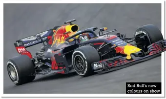 ??  ?? Red Bull’s new colours on show