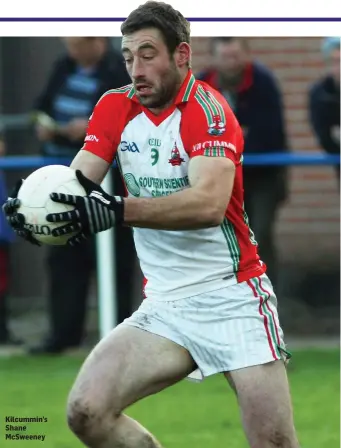  ??  ?? Kilcummin’s Shane McSweeney