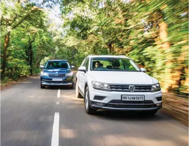  ??  ?? Below: Flat-bottom steering wheel adds to the sporty quotient. Bottom: The Tiguan’s AWD works well on all kinds of surfaces