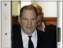  ?? RICHARD DREW - THE ASSOCIATED PRESS ?? Harvey Weinstein leaves his appearance in Supreme Court, in New York, Tuesday. Weinstein pleaded not guilty Tuesday to rape and criminal sex act charges. The hearing comes after a grand jury indicted the former movie mogul last week on charges...