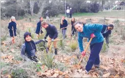  ?? Photo / Supplied ?? Kids Greening Taupo¯ student leaders at a planting at Spa Park. Another planting will be held this coming Sunday from 11am.