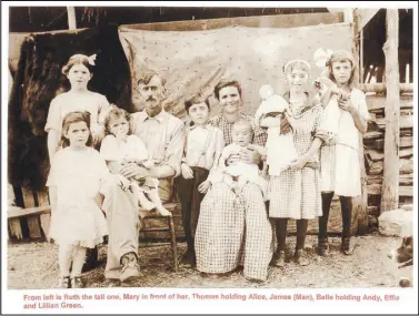  ?? Courtesy photo/Bella Vista Historical Museum ?? The Green family moved from Kansas to present day Bella Vista in 1905.