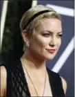  ?? PHOTO BY JORDAN STRAUSS — INVISION — AP, FILE ?? Kate Hudson wears vintage Harry Winston earrings at the 75th annual Golden Globe Awards in Beverly Hills