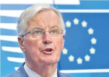  ??  ?? Michel Barnier, negociador en jefe de la Unión Europea, sostiene que no se renegociar­á lo ya acordado con el Reino Unido.