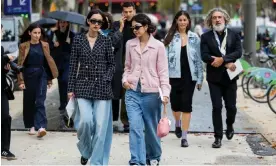  ?? Christian Vierig/Getty Images ?? People on the street during Paris Fashion Week on 3 October 2023 in Paris, France. Photograph: