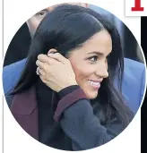  ??  ?? ARRIVAL Meghan at airport yesterday