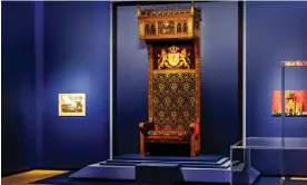  ?? ?? The throne was designed by Pierre Cuypers, the architect behind Amsterdam’s Central Station and Rijksmuseu­m. Photograph: Paleis Het Loo