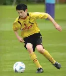 ?? ?? Dominic Ball playing for Watford’s academy. Photograph: Alan Cozzi