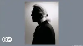  ?? ?? The unmistakab­le side profile of Karl Lagerfeld