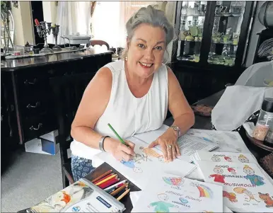  ?? Picture: BARBARA HOLLANDS ?? CREATING MAGIC: Former radiograph­er Kathy Hill has re-invented herself as a children’s book author and is busy with the third in her series of Gogo books