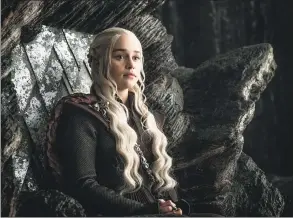  ?? Helen Sloan/HBO / TNS ?? Emilia Clarke as Daenerys Targaryen in “Game of Thrones.”