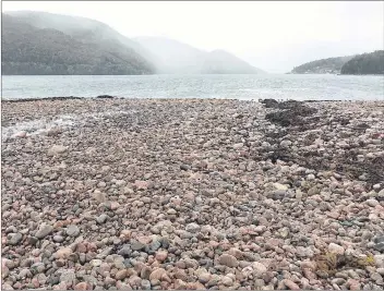  ?? SUBMITTED PHOTO ?? Local residents fear the continued erosion of a natural breakwater in Ingonish Ferry.