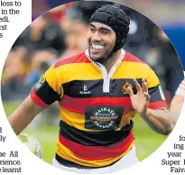  ?? Photo / Christine Cornege ?? Waikato’s Hame Faiva is all smiles on his way to scoring a try on debut in the 2013 Ranfurly Shield match against Horowhenua-Kāpiti at Campbell Park, Morrinsvil­le.