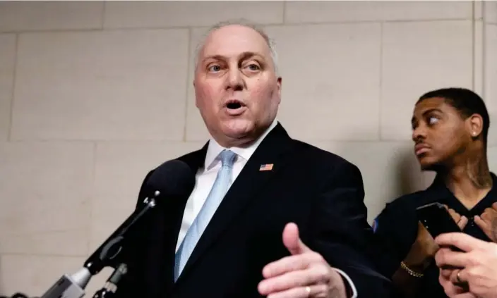  ?? Photograph: Michael Reynolds/EPA ?? Steve Scalise on Capitol Hill on Wednesday. It remains unclear whether Scalise can secure the support of the majority of the House.