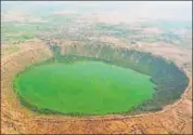  ?? HT PHOTO ?? Ramgarh crater in Baran district.