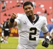  ?? AL DRAGO/AP ?? New Orleans quarterbac­k Jameis Winston took every snap at QB in Sunday’s win against the Washington Football Team in Landover, Maryland.