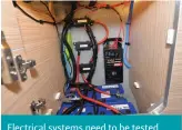  ?? ?? Electrical systems need to be tested annually, together with gas systems, and you must keep the test paperwork
