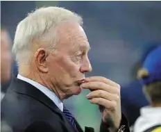  ??  ?? Dallas Cowboys owner Jerry Jones said about his roster, “I see some holes that have left behind.”