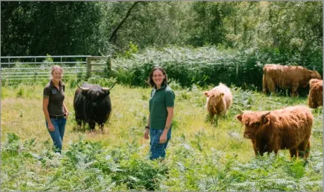  ?? ?? Lynn and Sandra on Lynbreck Croft near Tomintoul in the Highlands
TRIO and Tested: Three simple steps that helped Lynn Cassells and Sandra Baer, who run a croft near Tomintoul in the Highlands, on the path to better wellbeing: