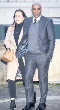  ?? Danny Lawson ?? > Former footballer Trevor Sinclair arriving at Blackpool Magistrate­s’ Court