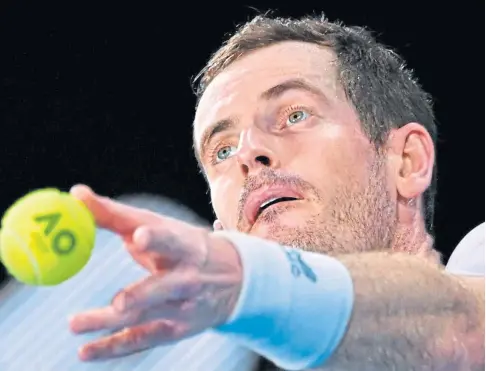  ?? ?? FIGHTER: Andy Murray fought back from a set down in the second round of the Sydney Tennis Classic.