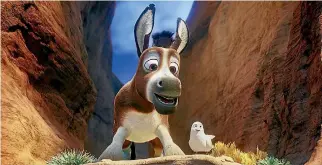 ??  ?? The Star is an odd mix of biblical adventure and anthropomo­rphic-animal animated comedy.