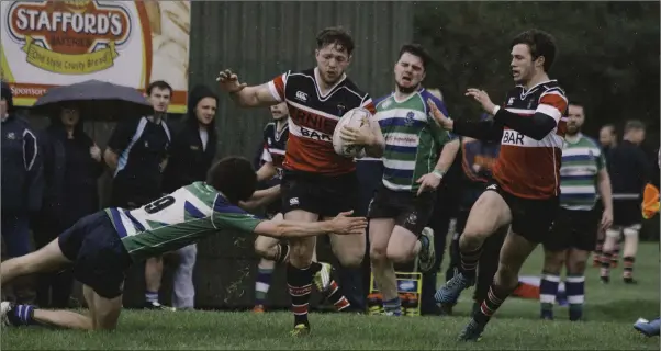  ??  ?? Wicklow RFC on the attack in G0orey. Photo: Leanne Sullivan