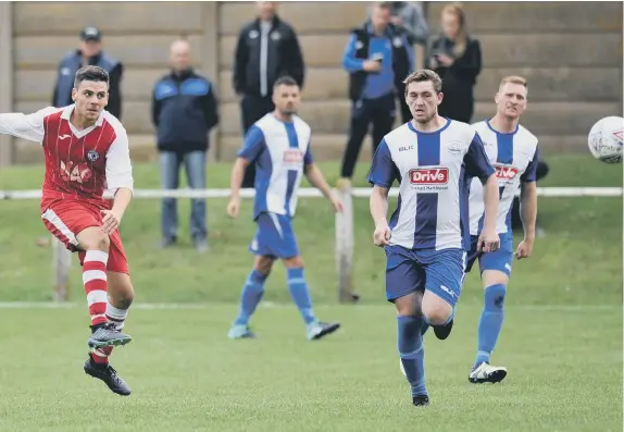  ??  ?? Silksworth CW (red) take on Hartlepool at Welfare Park last weekend.