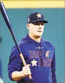  ?? Tim Warner Getty Images ?? ASTROS manager AJ Hinch couldn’t divulge much at the winter meetings, other than to say he is cooperatin­g with the probe.