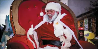  ??  ?? Santa’s on the way to Wexford, Enniscorth­y and Gorey this Saturday for the big switch-on of lights in each town.